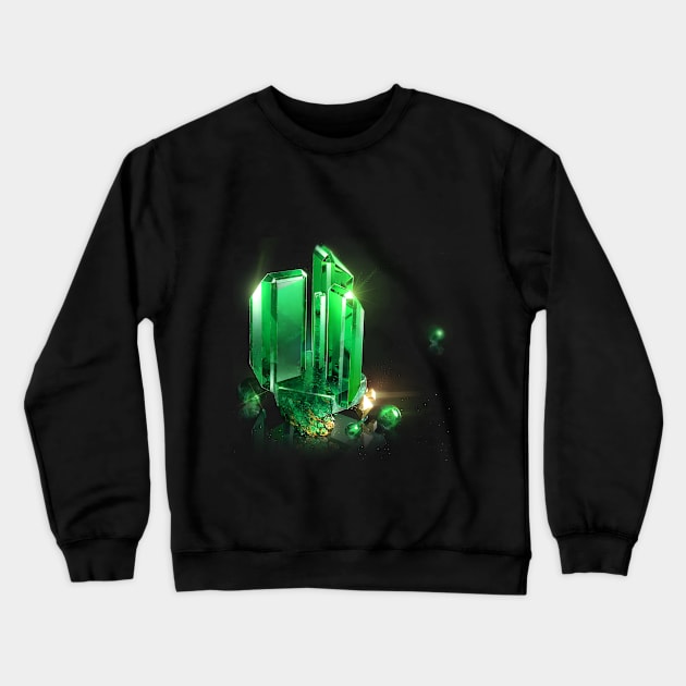 Fantasy Birthstone, May, Emerald Crewneck Sweatshirt by cluseller